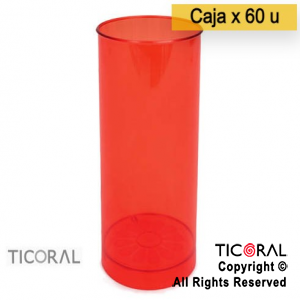 VASO TUBO ROJO X 60